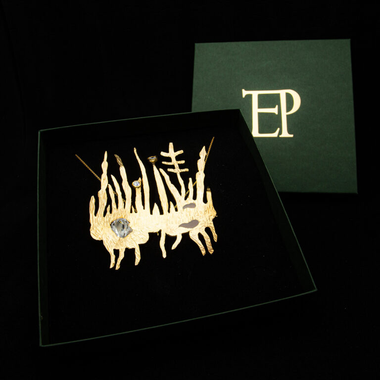 Rock Crystal Grass Pendant Ekaterina Sisfontes